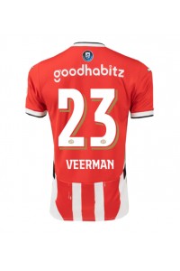 PSV Eindhoven Joey Veerman #23 Voetbaltruitje Thuis tenue 2024-25 Korte Mouw